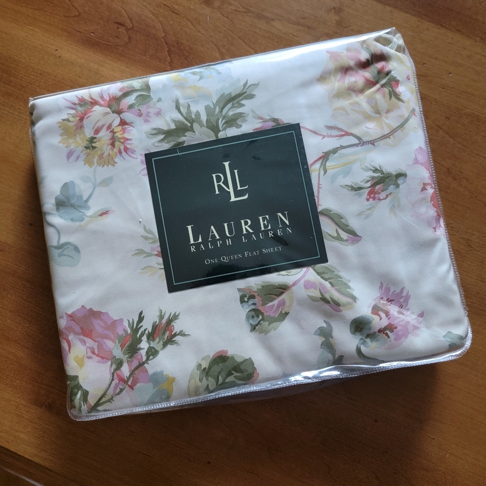 Ralph Lauren Wentworth Floral Queen Flat sheet NEW NIP